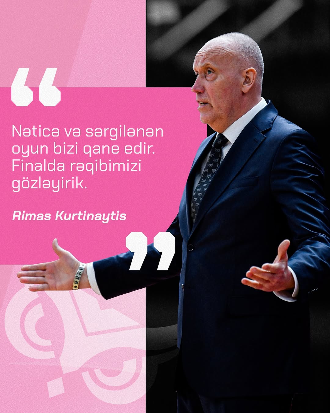 Baş məşqçimiz Rimas Kurtinaytisin “Şəki” ilə oyundan sonra fikirləri: