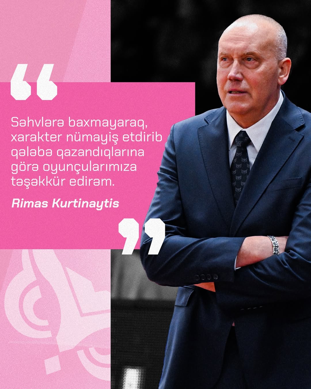 Baş məşqçimiz Rimas Kurtinaytisin “Neftçi” İK ilə final seriyasında ikinci oyundan sonra fikirləri: