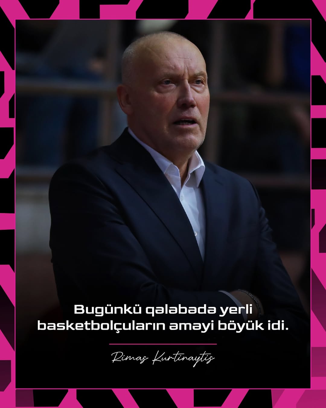 Baş məşqçimiz Rimas Kurtinaytisin “Naxçıvan” BK üzərində qələbədən (74:75) sonra fikirləri: